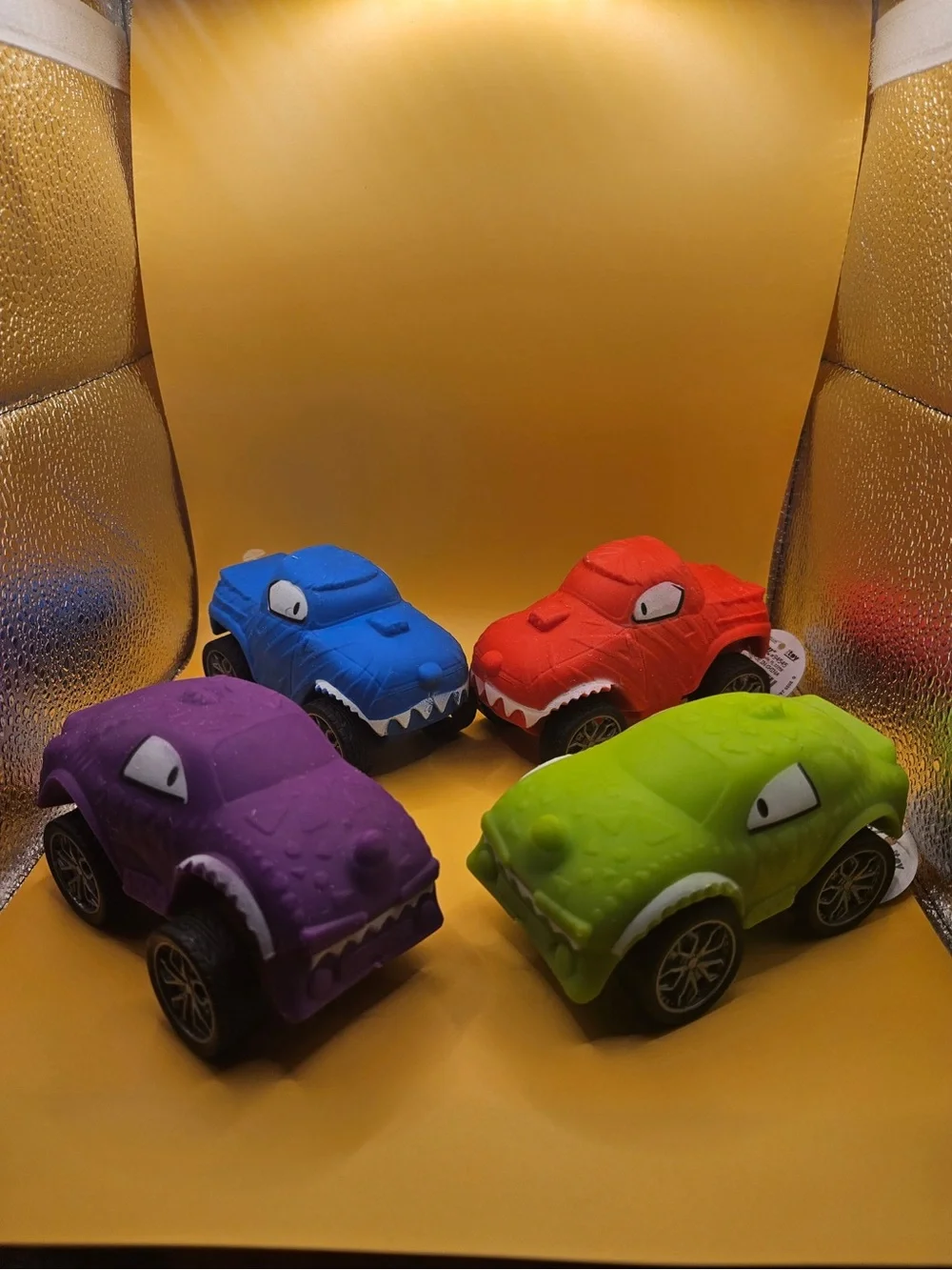Colorful Kids Toy Car Set - Purple, Blue, Red, Green